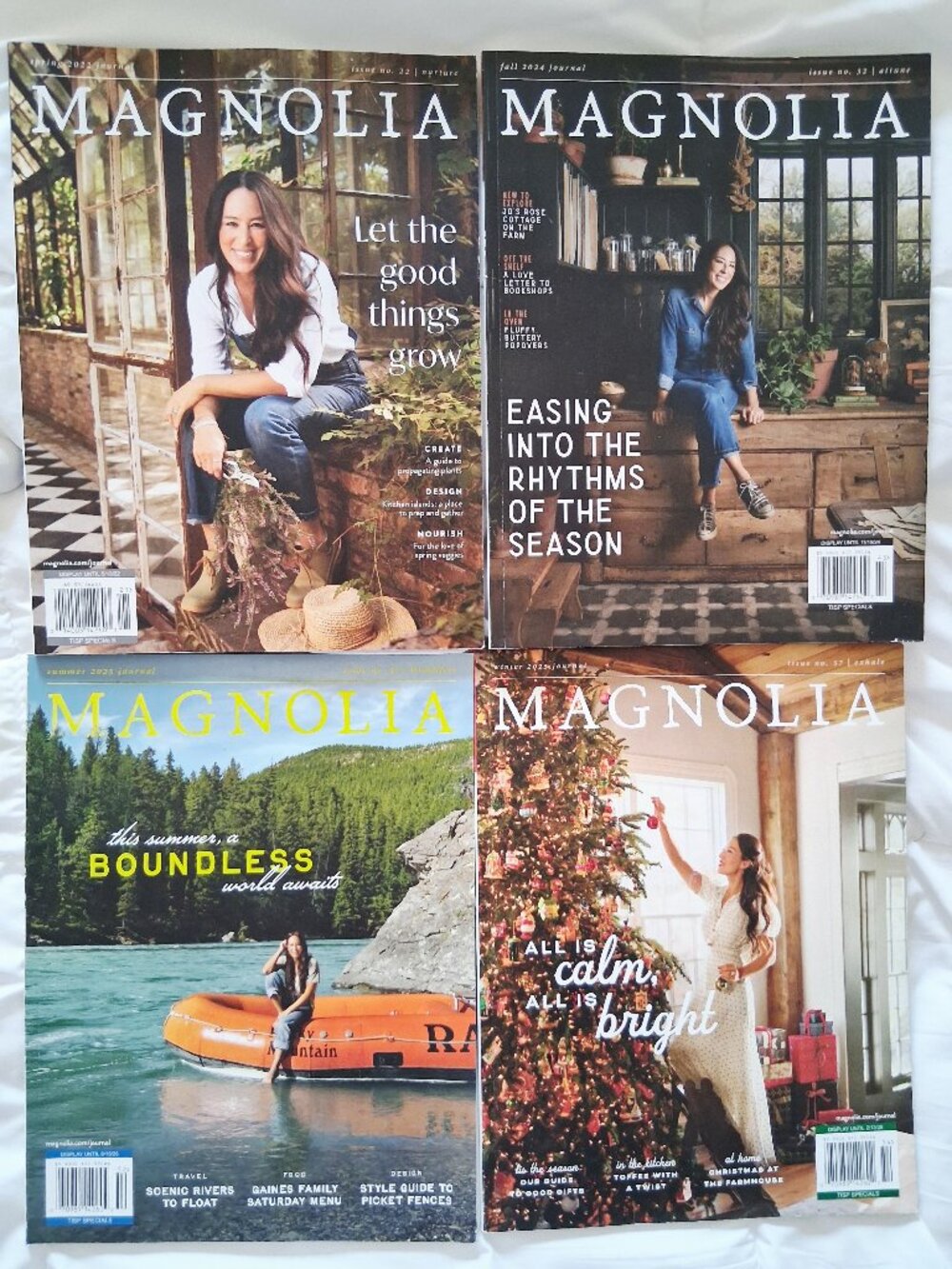 Lot of 4 Magnolia Joanna Gaines Magazine Back Issues 2022-2025
